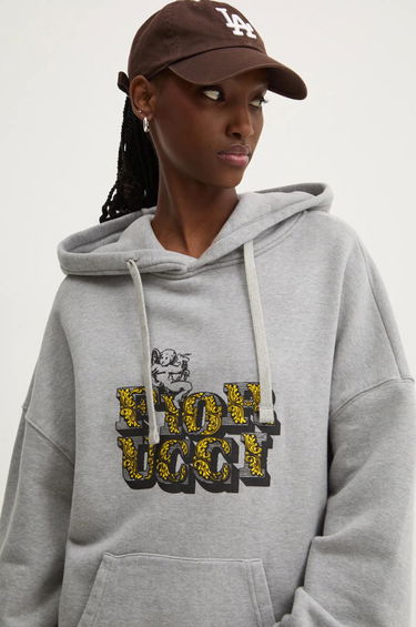 Mikina Fiorucci Graphic Print Hoodie Šedá | U01FMSHO092CJ05GY01, 2