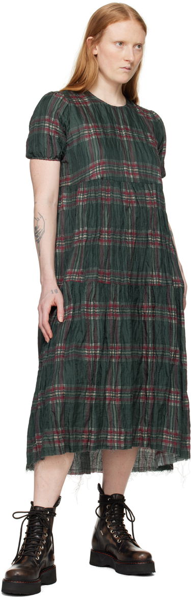 Šaty R13 R13 Check Midi Dress Zelené | R13WR028-R368B, 3
