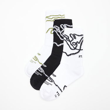 Spodná bielizeň a ponožky Footshop The Stripes Socks 3-Pack Multicolor Rôznofarebný | FTSHP_252, 7