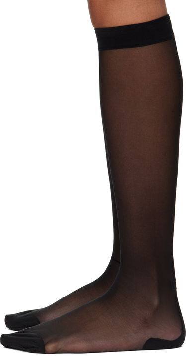 Ponožky Dolce & Gabbana Dolce&Gabbana Three-Pack Logo Nylon Knee-High Socks Čierna | O4A44T ON02S, 2