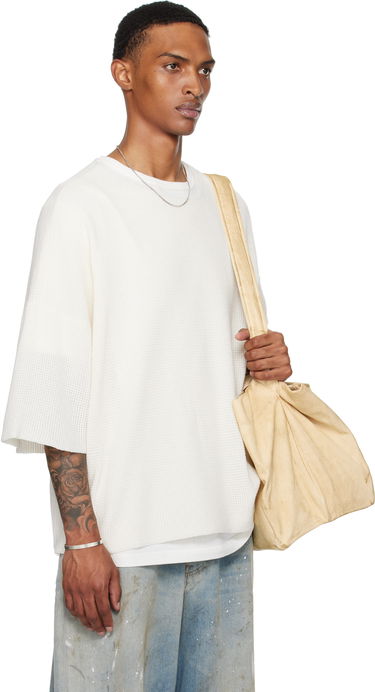 Tričko Fear of God Fear of God ESSENTIALS Waffle Short Sleeve T-Shirt Biela | 192SP256154F, 1