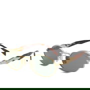 Round Sunglasses with Dark Green Lenses