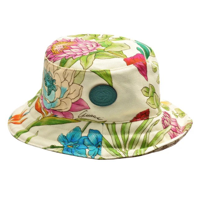 Klobúk Gucci GG Supreme Reversible Bucket Hat Floral Multi / Beige Rôznofarebný | 697361 3HAKP 9066
