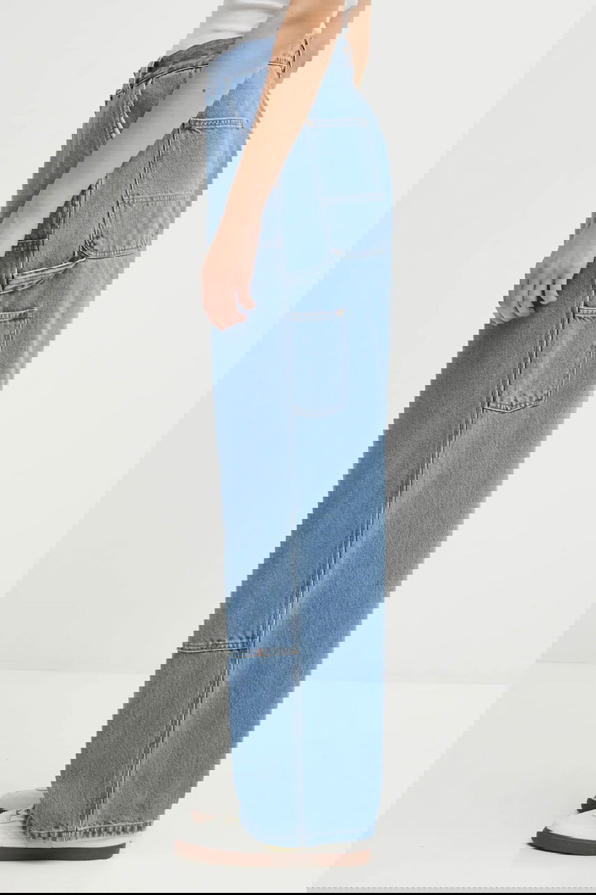 Džínsy Carhartt WIP Brandon Double Knee Pant high waist Modrá | I034635.112, 1