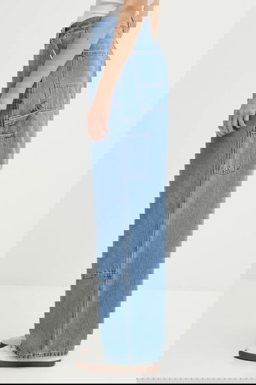 Džínsy Carhartt WIP Brandon Double Knee Pant high waist Modrá | I034635.112, 1