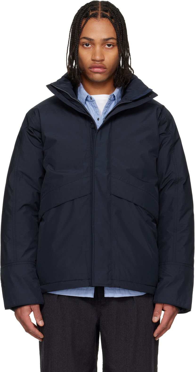 Prešívaná bunda NANAMICA GORE-TEX Short Down Jacket Navy | S25FA058U