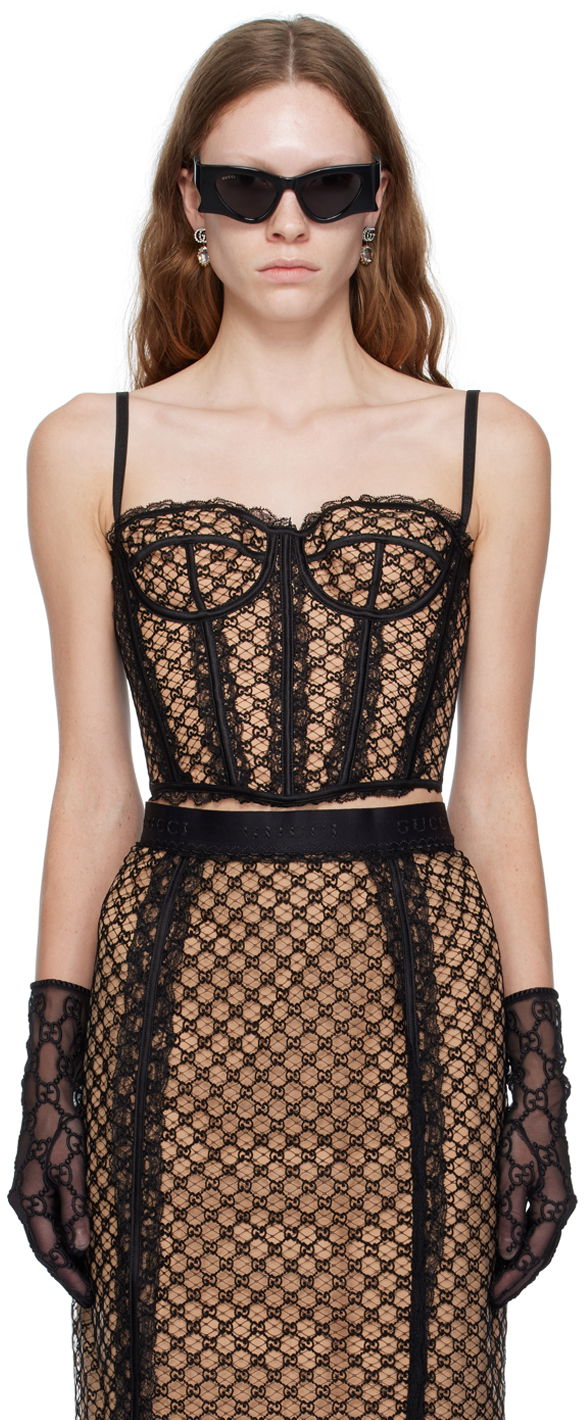 Oblečenie Gucci GG Corset Čierna | 680996 XUAIM