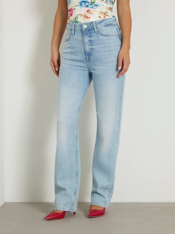 Džínsy GUESS Hollywood Relaxed Denim Pant Modrá | W4GA73D5B66, 0