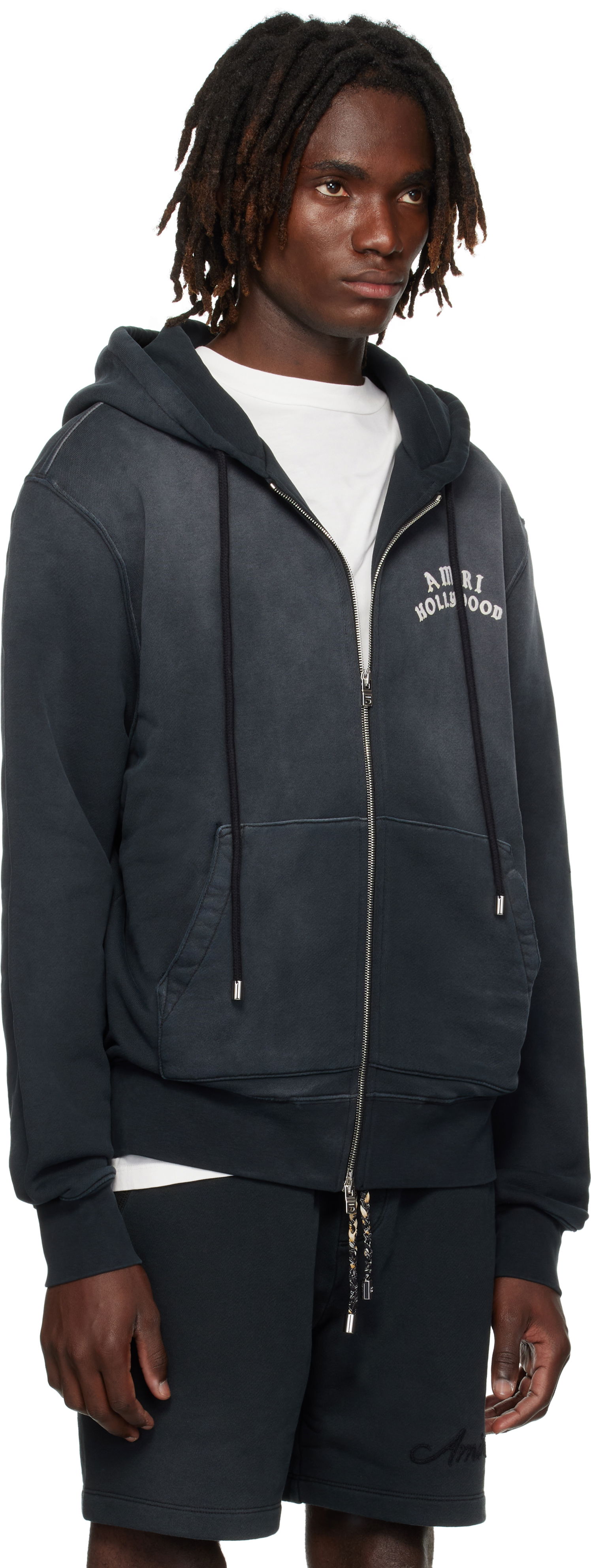 Mikina AMIRI AMIRI Hollywood Zip Hoodie Čierna | AMJYHD1132, 1