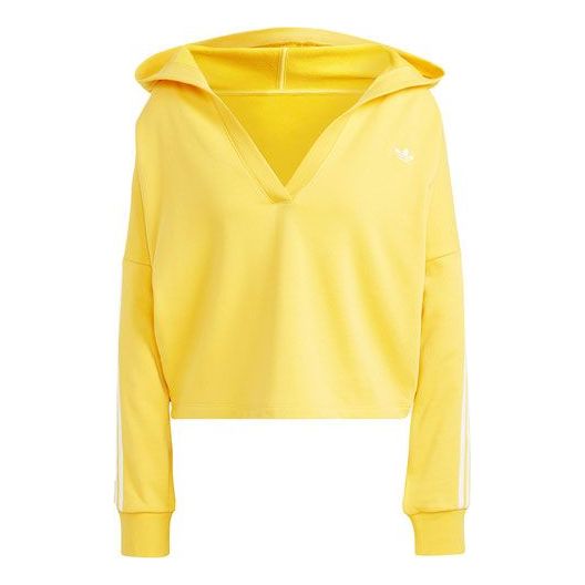 Mikina adidas Originals Originals V-Neck Short Hoodie Žltá | IC8520, 0