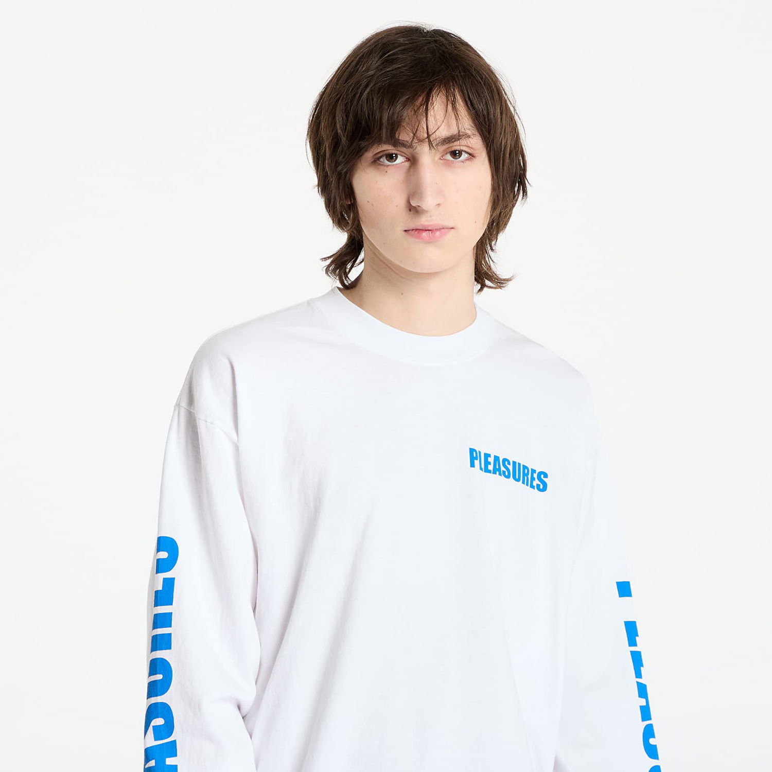 Tričko Pleasures PLEASURES Impact Staff Long Sleeve T-Shirt Biela | P25SP053 WHITE, 1