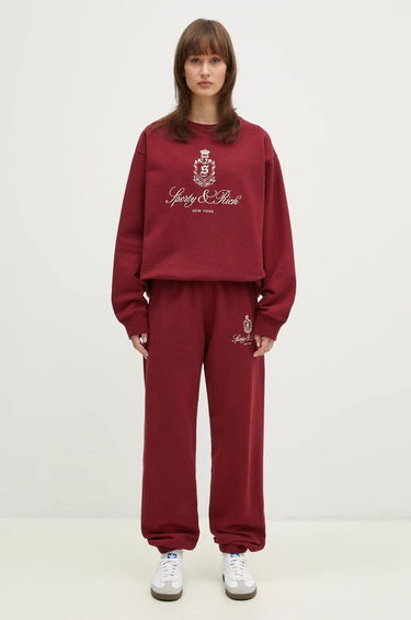 Sveter Sporty & Rich Sporty & Rich Vendome Embroidered Sweatshirt Vínová | ST071506205RE10, 9