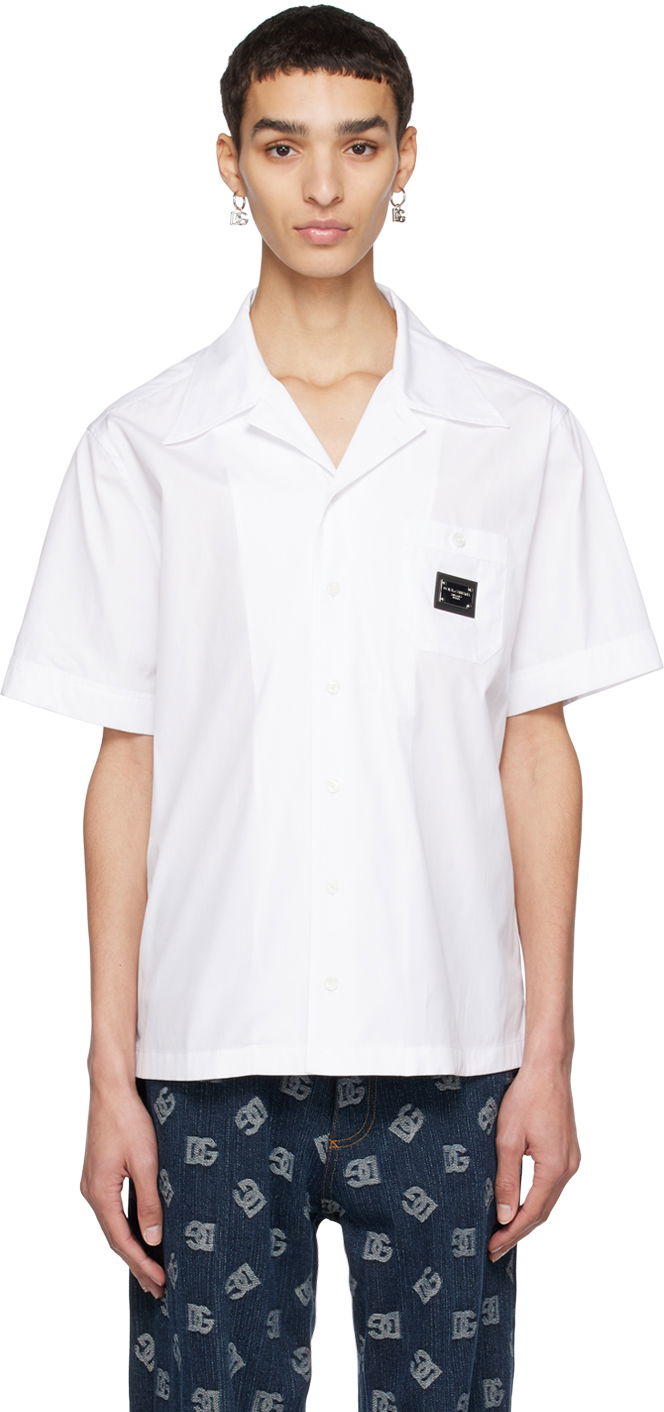 Košeľa Dolce & Gabbana White Patch Pocket Shirt Biela | G5JH9TGF855, 0