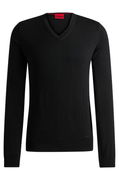 Hugo V-Neck Regular-Fit Virgin Wool Sweater
