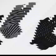 Dot Stripe Crew Socks 2Pack