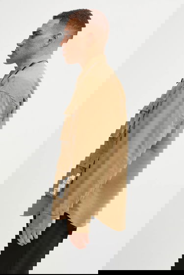 Košeľa Neighborhood NEIGHBORHOOD Utility Long Sleeve Shirt with Classic Collar, Regular Fit, Cotton Béžová | 252AQNH.SHM04, 1