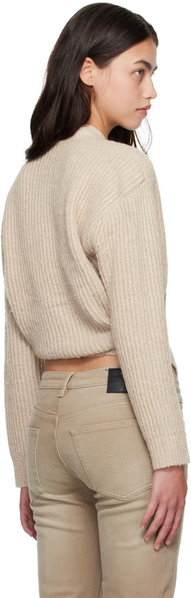 Sveter R13 R13 Split Hem Ribbed Cardigan Béžová | R13WY296-Y211A, 2