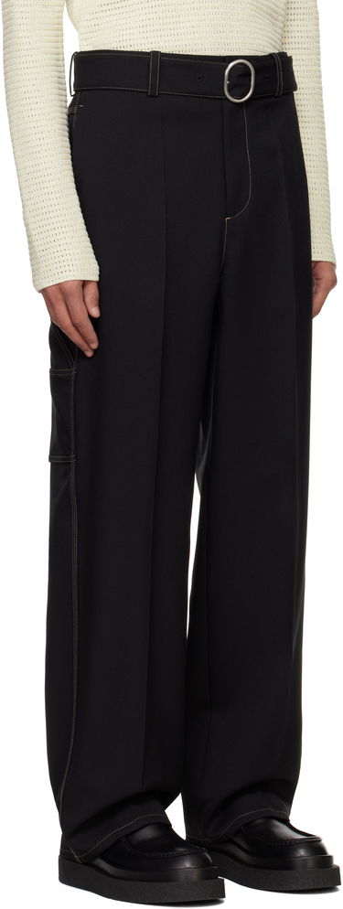 Nohavice Jil Sander Jil Sander Belted Trousers Čierna | J22KA0255_J70001, 1