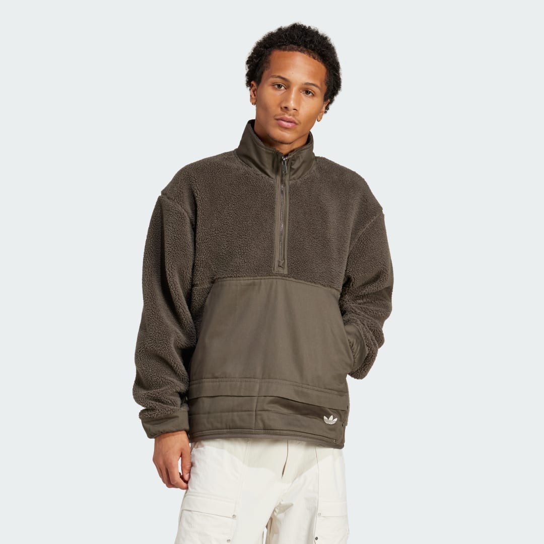 Mikina adidas Performance Essentials Fleece Half Zip Pullover Zelené | JD3344, 0