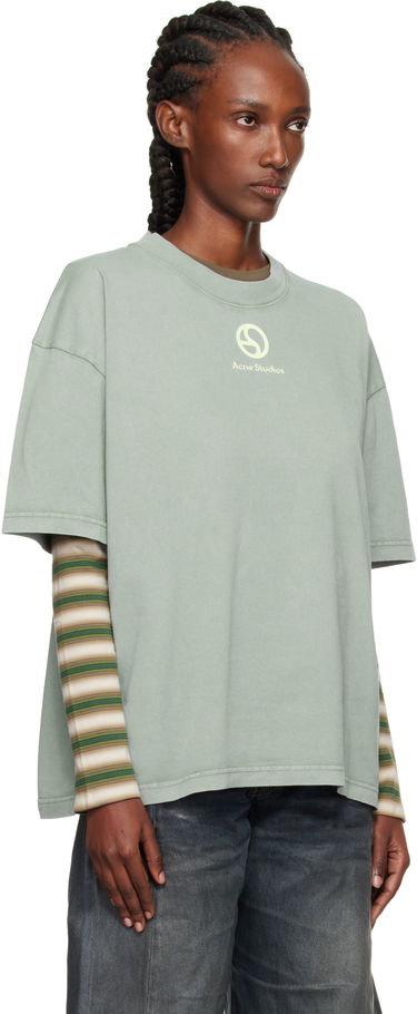 Tričko Acne Studios Acne Studios Logo T-Shirt Zelené | CL0360-, 1