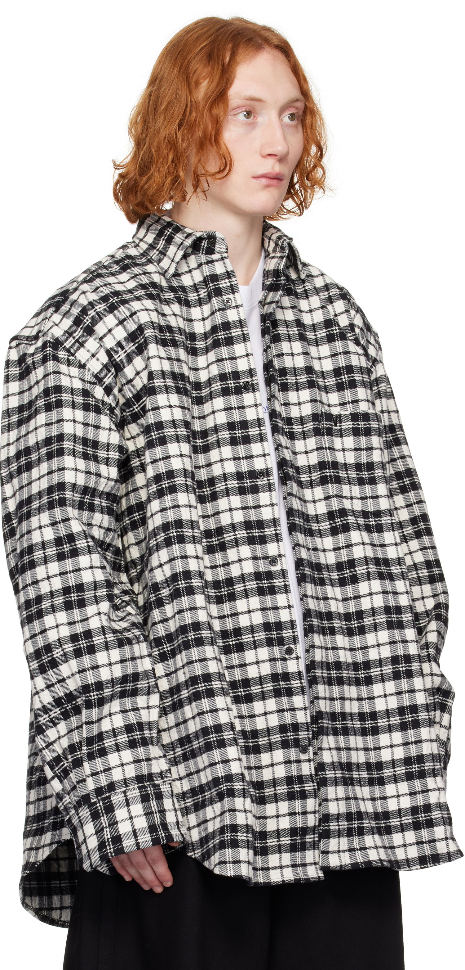 Košeľa VETEMENTS Vetements Wrinkled Pyjama Plaid Shirt Biela | UA66SH120B, 1