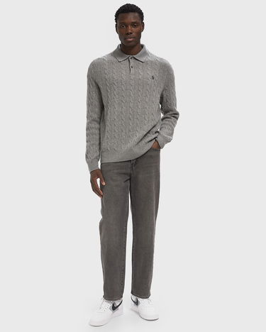 Sveter Polo by Ralph Lauren Polo Ralph Lauren Cable Knit Polo Sweater Šedá | 710974165002, 1