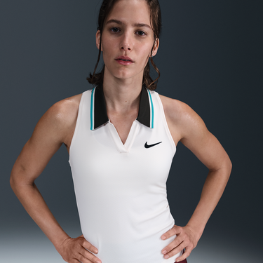 Tielko Nike NikeCourt Slam Dri-FIT Tennis Tank Biela | FZ6752-110, 0