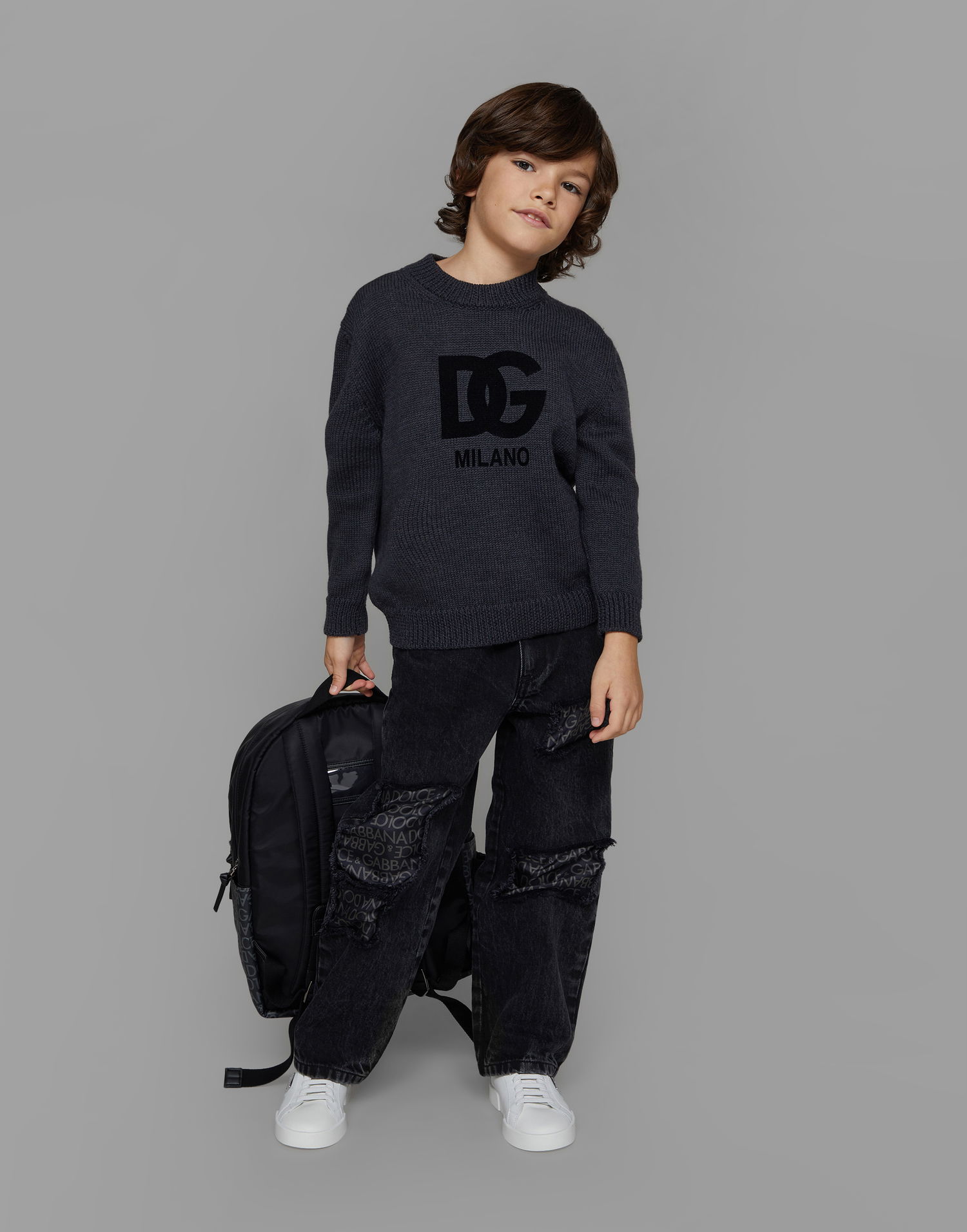 Batoh Dolce & Gabbana Dolce & Gabbana Nylon Backpack With Logo Jacquard Čierna | EM0125AA9808B969, 1