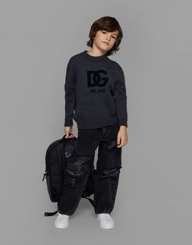 Batoh Dolce & Gabbana Dolce & Gabbana Nylon Backpack With Logo Jacquard Čierna | EM0125AA9808B969, 1