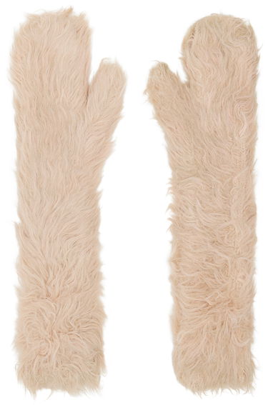 Rukavice Acne Studios Acne Studios Fluffy Mitts Béžová | C80211-, 1