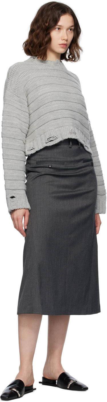 Sukňa Maison Margiela MM6 Maison Margiela Tailored Midi Skirt Šedá | S52MI0021 S47848, 3