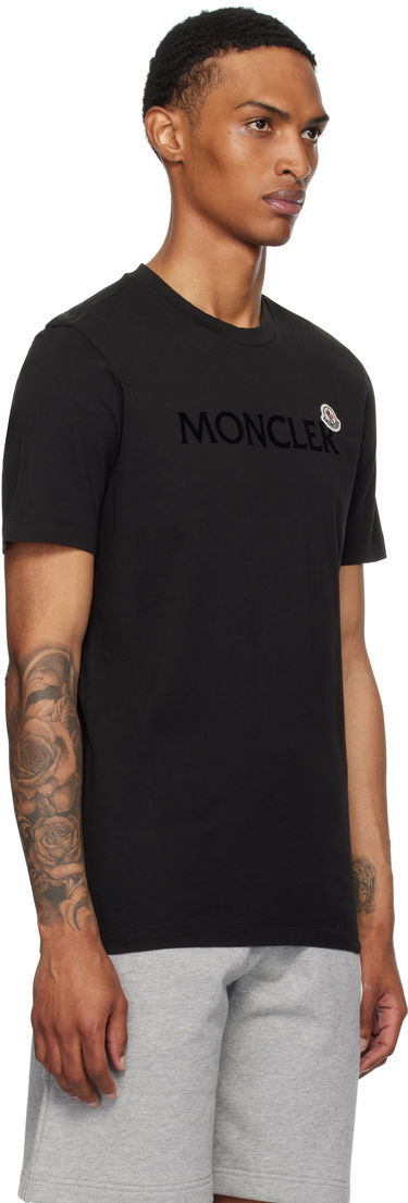 Tričko Moncler Moncler Flocked Logo Cotton T-Shirt Biela | K20918C000368390T, 4