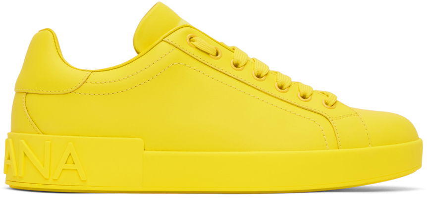 Tenisky a topánky Dolce & Gabbana Yellow Portofino Sneakers Žltá | CS1772A1065, 0