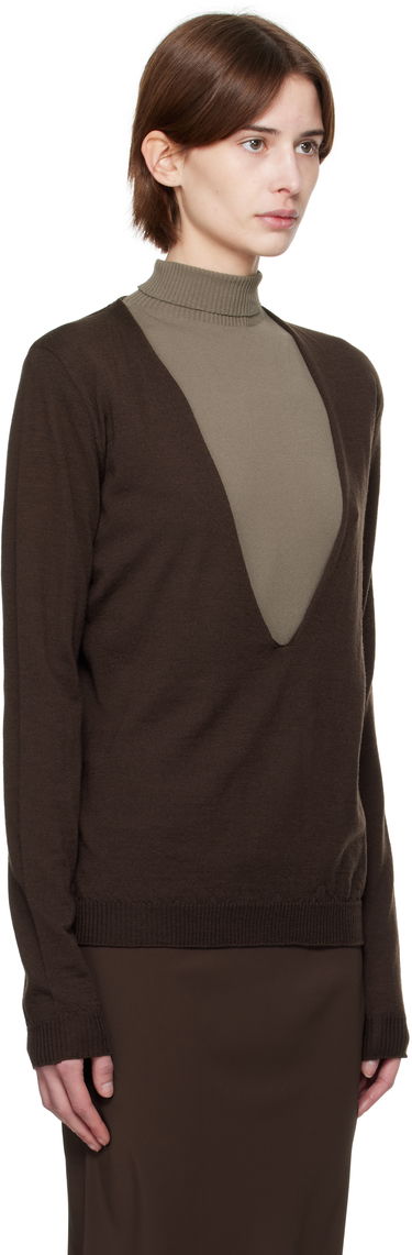 Sveter Rick Owens Rick Owens Hollywood Xtreme V-Neck Pullover Čierna | RP01E7668 M, 4