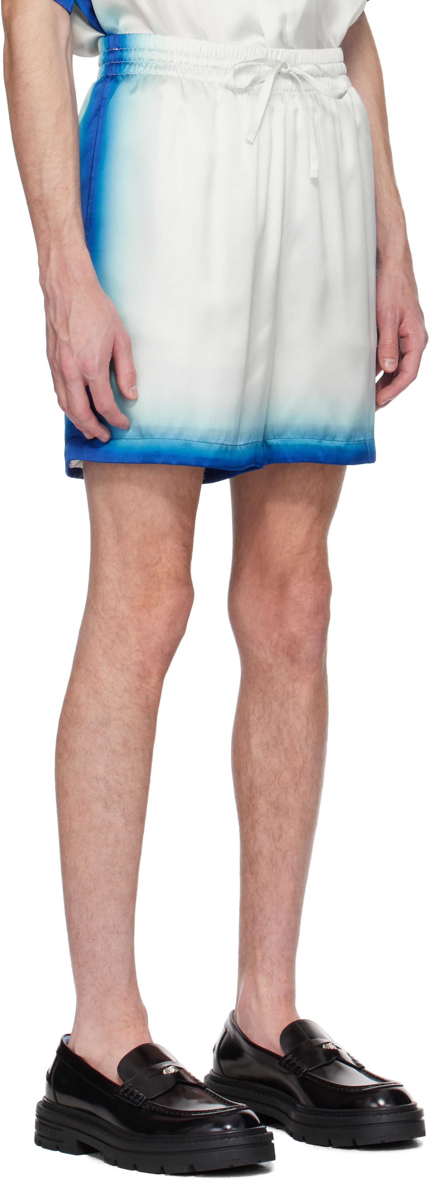 Šortky Casablanca Casablanca 'Casa Way' Skate Silk Shorts Modrá | MS25-TR-012-03, 1