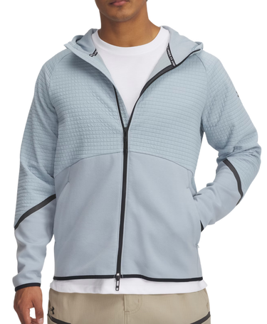 Mikina Under Armour Unstoppable Fleece Grid Full-Zip Hoodie Modrá | 1386543-465, 0