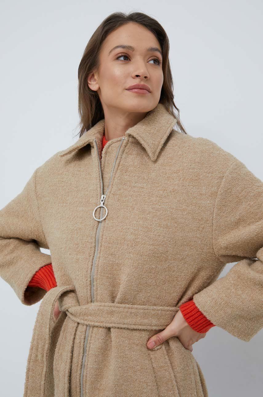 Kabáty United Colors of Benetton Coat Béžová | 2WDPDN00Z.993, 0