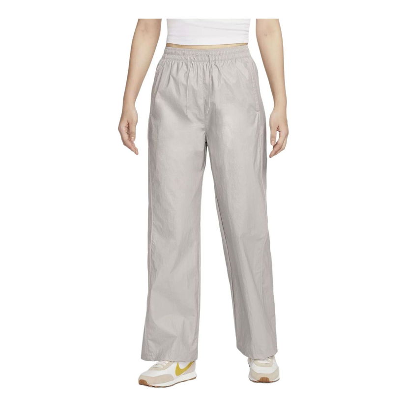 Nohavice Nike Woven High-Waisted Open-Hem Pants Šedá | HM9765-014