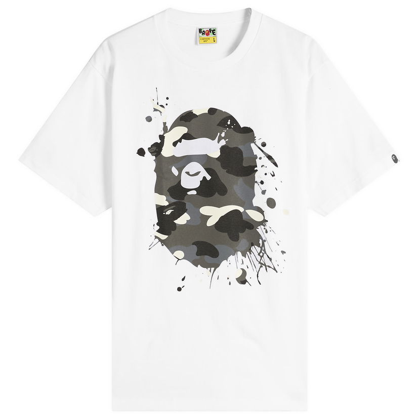 Tričko BAPE City Camo Painting Head Tee Biela | 001TEL801029M-WHT