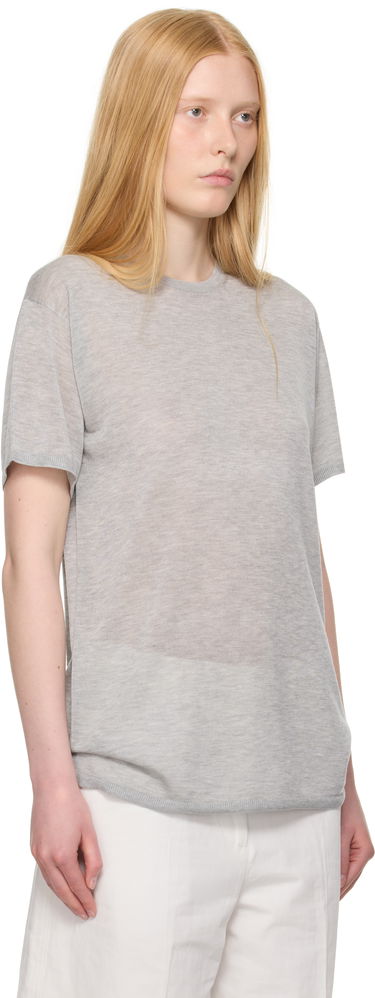 Tričko TOTEME TOTEME Knit T-Shirt Šedá | 253-WRT0531-YA0079, 1