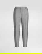 Dolce & Gabbana Washed Linen Canvas Cropped Trousers
