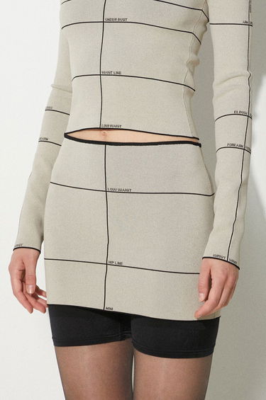 Sukňa VETEMENTS VETEMENTS Mannequin Knit Mini Bodycon Skirt Béžová | WE64KN350O, 3