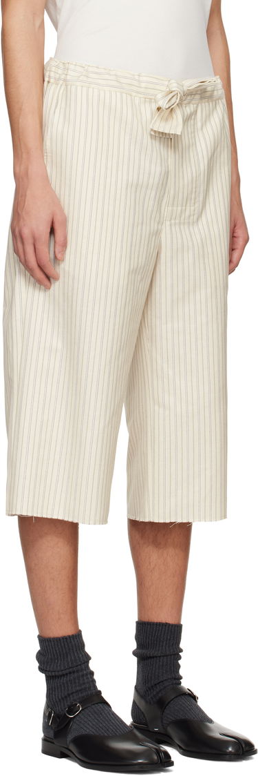 Šortky Maison Margiela Maison Margiela Striped Lounge Shorts Béžová | S50MU0080 S76507, 1