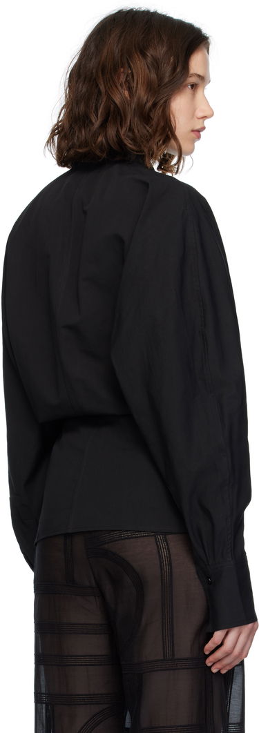 Košeľa TOTEME TOTEME Wrap Blouse Čierna | 253-WRT0543-FB0425, 2