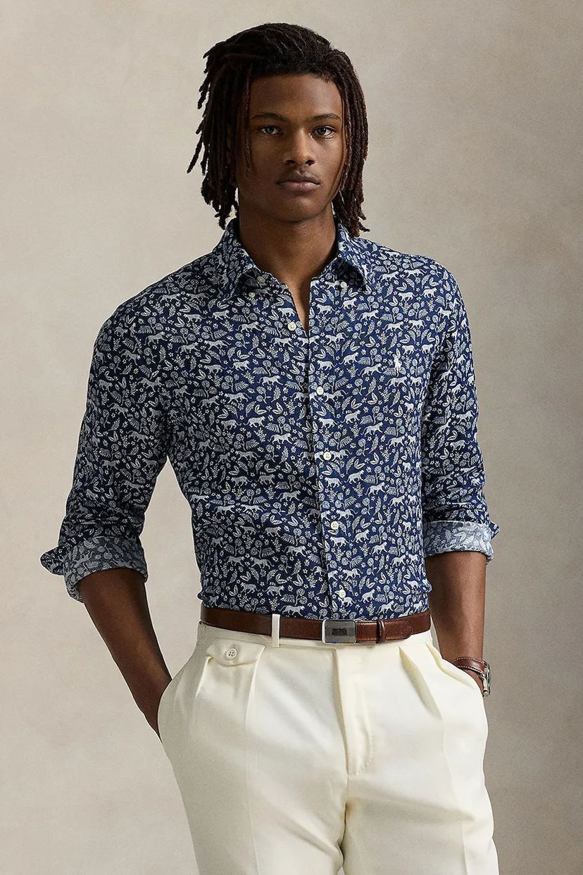 Košeľa Polo by Ralph Lauren Polo Ralph Lauren Sport Shirt, Regular Fit, Classic Collar Modrá | 710968911
