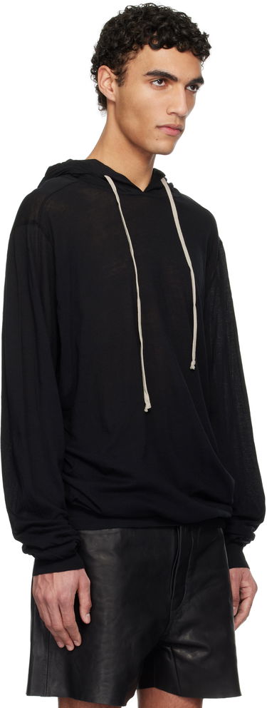 Mikina Rick Owens Rick Owens Hollywood Unstable Cotton Hoodie Čierna | RU01E5282 UC, 1