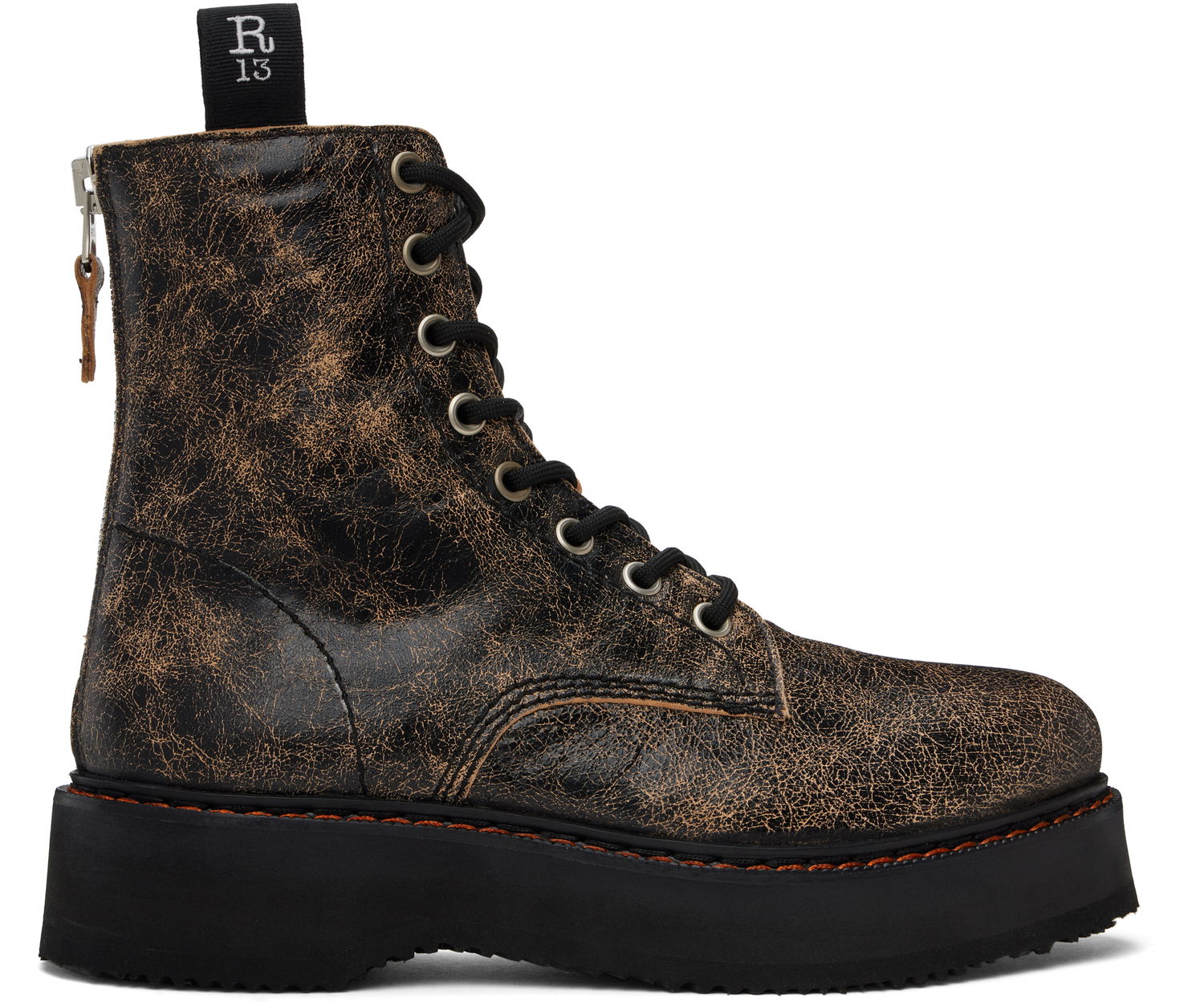 Oblečenie R13 R13 Single Stack Boots Čierna | R13MS025-S148C, 0