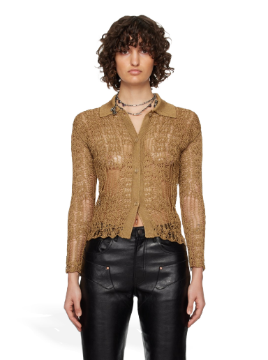 Sveter Acne Studios Semi-Sheer Cardigan Béžová | A60395-