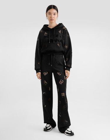 Tepláky Dolce & Gabbana Dolce & Gabbana Jersey Jogging Pants with DG Logo Čierna | FTCYYZGDCTUN0000, 1