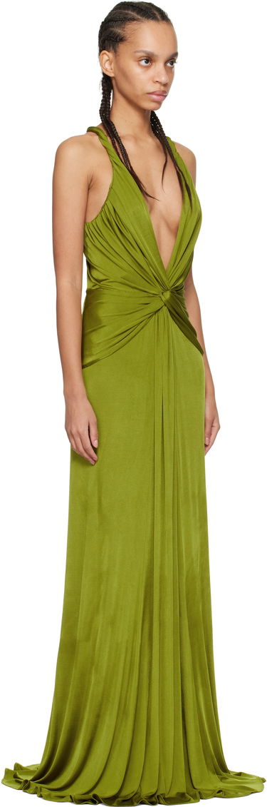 Šaty Tom Ford Tom Ford V-Neck Criss-Cross Maxi Dress Zelené | ABJ834-JEX114, 1